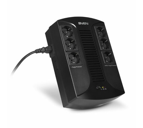 Источник бесперебойного питания SVEN UP-L1000E, 510VA (290 W), 6 евророзеток, SV-016593