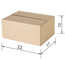 Гофрокороб, длина 220 мм х ширина 170 мм х высота 100 мм, марка Т22, профиль В, FEFCO 0201 / ГОСТ, исполнение А, 440059