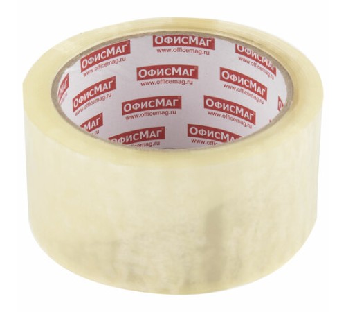 Клейкие ленты упаковочные, 48 мм х 60 м, КОМПЛЕКТ 6 шт., прозрачные, толщина 45 микрон, ОФИСМАГ, 440070