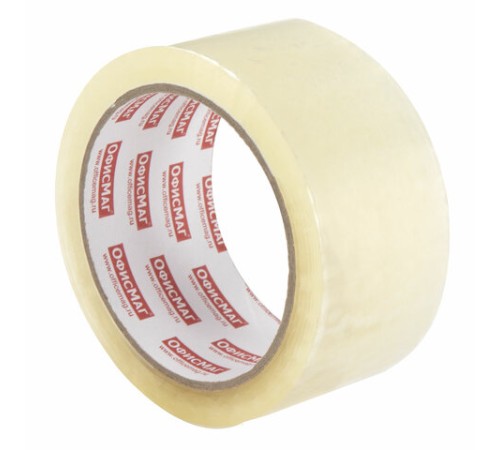 Клейкие ленты упаковочные, 48 мм х 60 м, КОМПЛЕКТ 6 шт., прозрачные, толщина 45 микрон, ОФИСМАГ, 440070