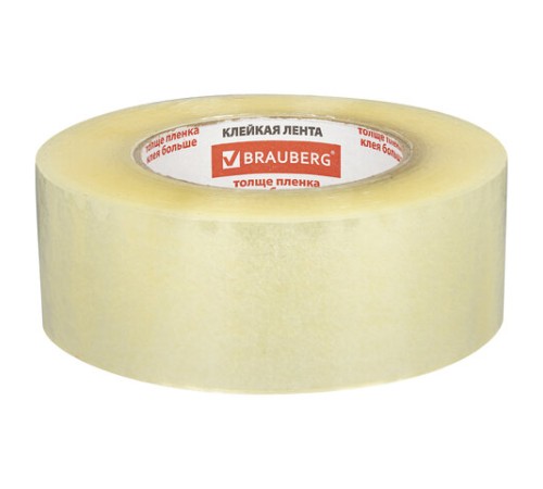 Клейкие ленты упаковочные, 48 мм х 200 м, КОМПЛЕКТ 4 шт., прозрачные, толщина 45 микрон, BRAUBERG, 440078