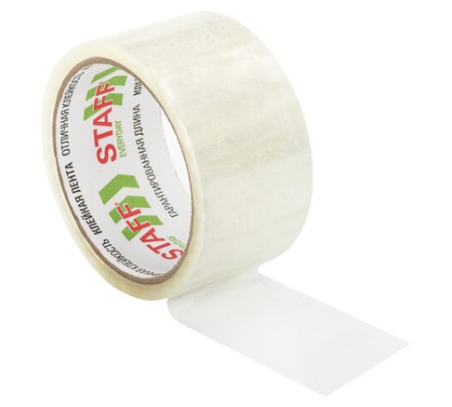 Клейкая лента упаковочная 48 мм x 40 м, прозрачная, толщина 40 микрон, STAFF, 440087