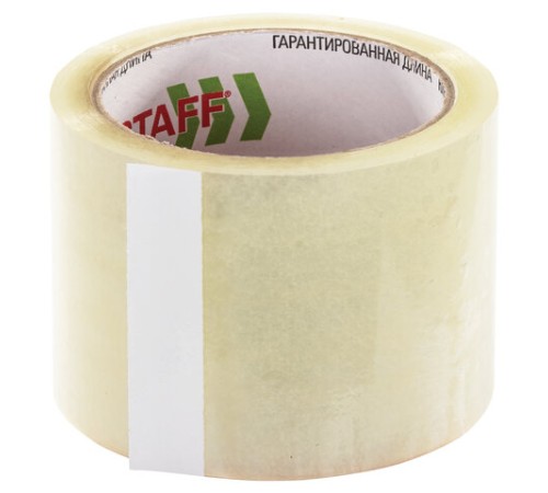 Клейкая лента упаковочная 72 мм x 66 м, прозрачная, толщина 40 микрон, STAFF, 440088