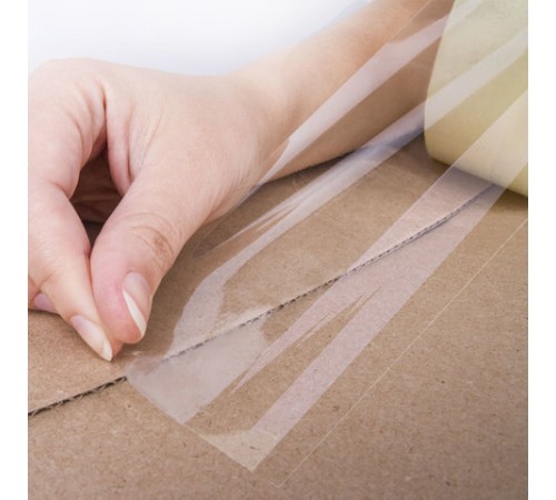 Клейкая лента упаковочная 72 мм x 66 м, прозрачная, толщина 40 микрон, STAFF, 440088