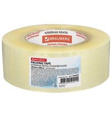 Клейкая лента упаковочная 48 мм х 200 м, прозрачная, толщина 45 микрон, BRAUBERG, 440089