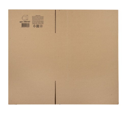 Гофрокороб, длина 500 мм х ширина 370 мм х высота 370 мм, марка Т22, профиль В, FEFCO 0201 / ГОСТ, исполнение А, 440107