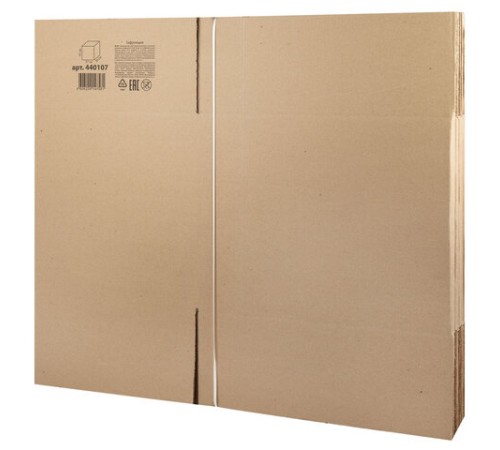 Гофрокороб, длина 500 мм х ширина 370 мм х высота 370 мм, марка Т22, профиль В, FEFCO 0201 / ГОСТ, исполнение А, 440107