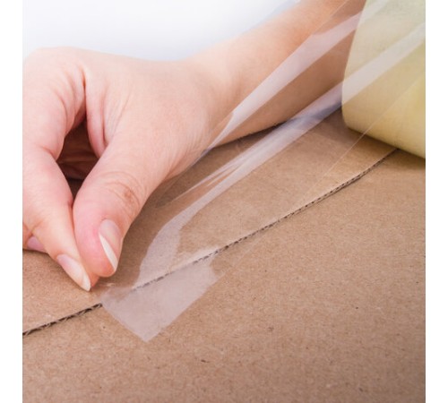 Клейкая лента упаковочная, 72 мм х 66 м, прозрачная, толщина 45 микрон, ОФИСМАГ, 440109