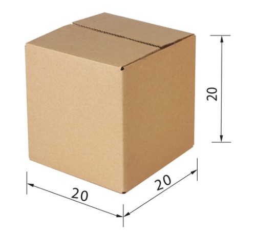 Гофрокороб, длина 200 мм х ширина 200 мм х высота 200 мм, марка Т24, профиль В, FEFCO 0201 / ГОСТ, исполнение А,