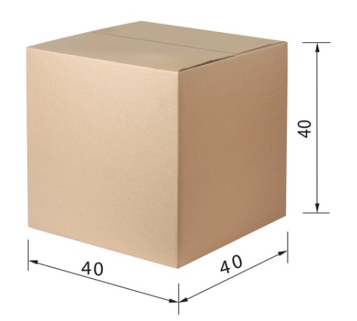 Гофрокороб, длина 400 мм х ширина 400 мм х высота 400 мм, марка Т23, профиль В, FEFCO 0201 / ГОСТ, исполнение А