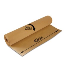 Крафт-бумага в рулоне, 420 мм x 20 м, плотность 78 г/м2, Марка А (Коммунар), BRAUBERG, 440144