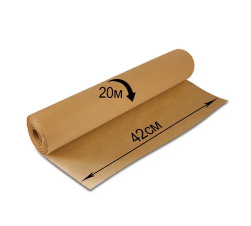 Крафт-бумага в рулоне, 420 мм x 20 м, плотность 78 г/м2, Марка А (Коммунар), BRAUBERG, 440144