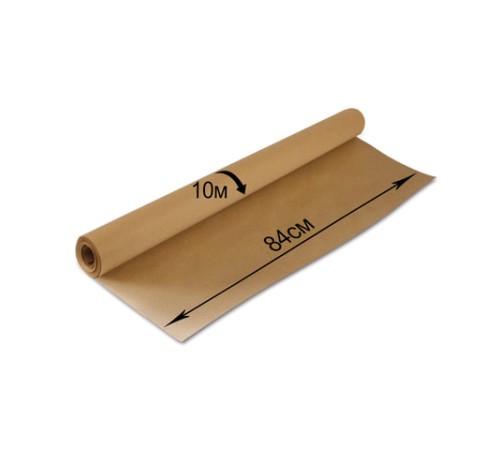 Крафт-бумага в рулоне, 840 мм x 10 м, плотность 78 г/м2, Марка А (Коммунар), BRAUBERG, 440145