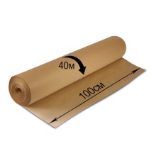 Крафт-бумага в рулоне, 1000 мм x 40 м, плотность 78 г/м2, Марка А (Коммунар), BRAUBERG, 440148