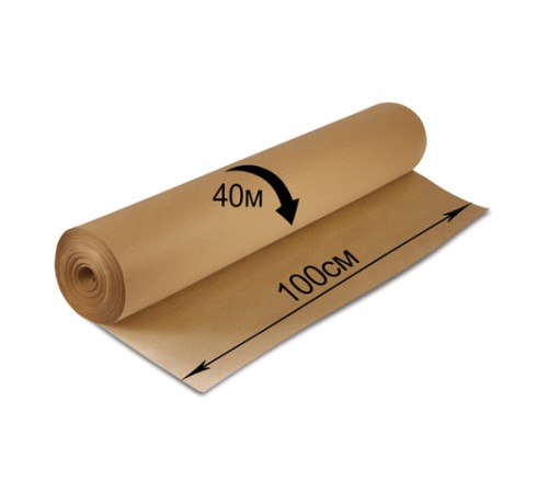 Крафт-бумага в рулоне, 1000 мм x 40 м, плотность 78 г/м2, Марка А (Коммунар), BRAUBERG, 440148