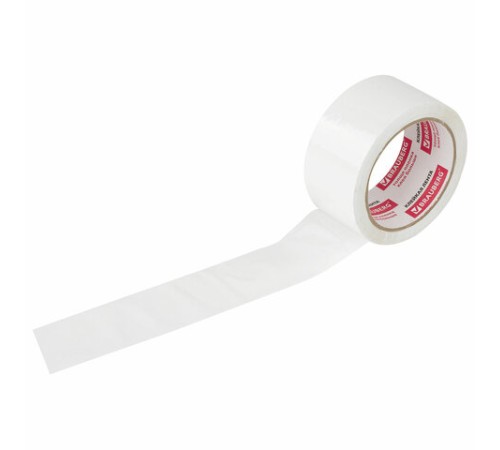 Клейкая лента упаковочная 48 мм х 66 м, БЕЛАЯ, толщина 45 микрон, BRAUBERG, 440158