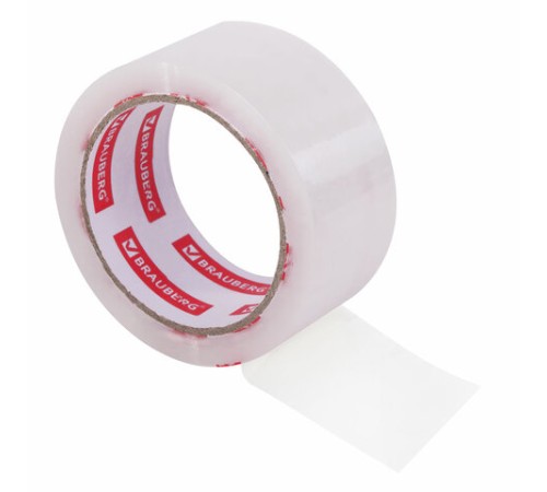 Клейкая лента упаковочная 48 мм х 66 м, прозрачная, толщина 45 микрон, BRAUBERG ORIGINAL, 440172