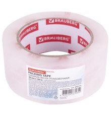 Клейкая лента упаковочная 48 мм х 100 м, прозрачная, толщина 45 микрон, BRAUBERG ORIGINAL, 440174