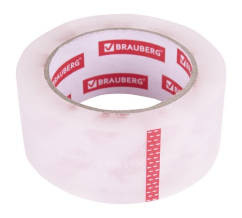 Клейкая лента упаковочная 48 мм х 100 м, прозрачная, толщина 45 микрон, BRAUBERG ORIGINAL, 440174