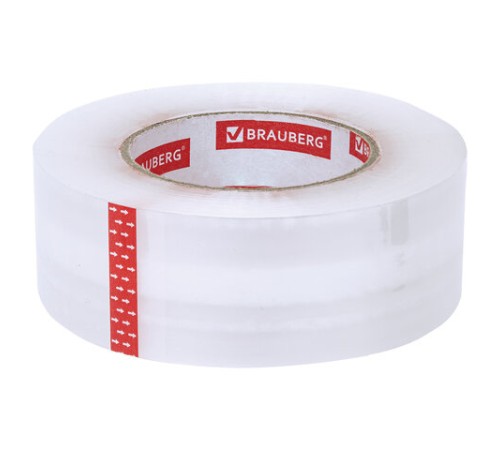 Клейкая лента упаковочная 48 мм х 200 м, прозрачная, толщина 45 микрон, BRAUBERG ORIGINAL, 440177