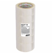Клейкие ленты упаковочные 48 мм х 120 м, КОМПЛЕКТ 6 шт., прозрачные, 40 микрон, STAFF BIG PACK, 440180