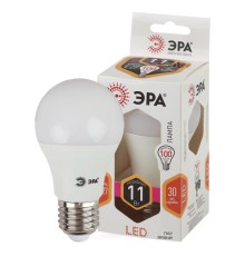 Лампа светодиодная ЭРА STD, 11 (100) Вт, цоколь E27, груша, теплый белый свет, 35000 ч., LED A60-11W-827-E27, Б0030910