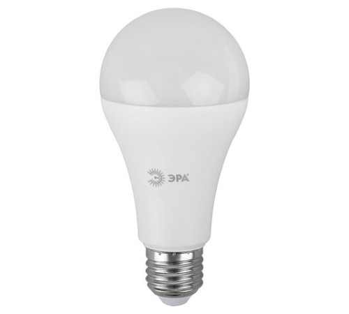 Лампа светодиодная ЭРА RED LINE, 25 (200) Вт, цоколь Е27, груша, нейтральный белый свет, 25000 ч., LED A65-25W-4000-E27, Б0048010