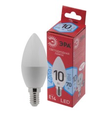 Лампа светодиодная ЭРА RED LINE, 10 (70) Вт, цоколь Е14, свеча, нейтральный белый свет, 25000 ч., LED B35-10W-4000-E14, Б0049642