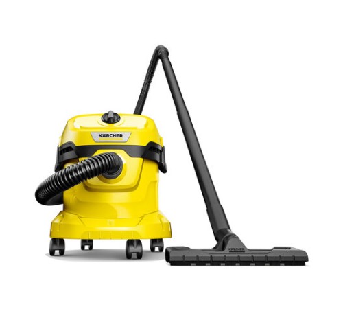 Пылесос хозяйственный KARCHER WD 2 Plus, мусоросборник 12 л, мощность 1000 Вт, желтый, 1.628-000.0