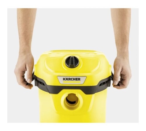 Пылесос хозяйственный KARCHER WD 2 Plus, мусоросборник 12 л, мощность 1000 Вт, желтый, 1.628-000.0