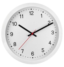 Часы настенные TROYKATIME (TROYKA) 75751701, круг, белые, белая рамка, 28х28х4 см