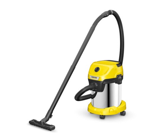Пылесос хозяйственный KARCHER WD 3 S, мусоросборник 17 л, мощность 1000 Вт, желтый, 1.628-135.0