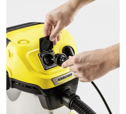Пылесос хозяйственный KARCHER WD 3 PS, мусоросборник 17 л, мощность 1000 Вт, желтый, 1.628-190.0
