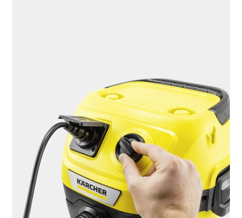 Пылесос хозяйственный KARCHER WD 3 PS, мусоросборник 17 л, мощность 1000 Вт, желтый, 1.628-190.0