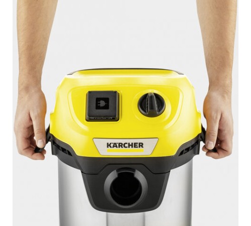 Пылесос хозяйственный KARCHER WD 3 PS, мусоросборник 17 л, мощность 1000 Вт, желтый, 1.628-190.0
