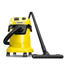 Пылесос хозяйственный KARCHER WD 3 P, мусоросборник 17 л, мощность 1000 Вт, желтый, 1.628-170.0