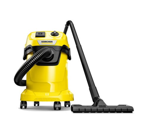 Пылесос хозяйственный KARCHER WD 3 P, мусоросборник 17 л, мощность 1000 Вт, желтый, 1.628-170.0