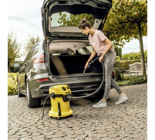 Пылесос хозяйственный KARCHER WD 3 P, мусоросборник 17 л, мощность 1000 Вт, желтый, 1.628-170.0