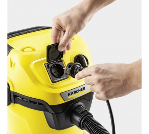 Пылесос хозяйственный KARCHER WD 3 P, мусоросборник 17 л, мощность 1000 Вт, желтый, 1.628-170.0
