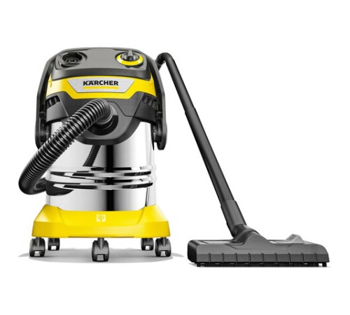 Пылесос хозяйственный KARCHER WD 5 S, мусоросборник 25 л, мощность 1100 Вт, желтый, 1.628-350.0
