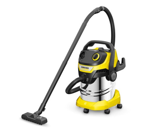 Пылесос хозяйственный KARCHER WD 5 S, мусоросборник 25 л, мощность 1100 Вт, желтый, 1.628-350.0