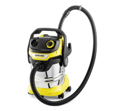 Пылесос хозяйственный KARCHER WD 5 S, мусоросборник 25 л, мощность 1100 Вт, желтый, 1.628-350.0