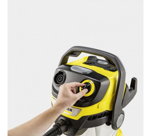 Пылесос хозяйственный KARCHER WD 5 S, мусоросборник 25 л, мощность 1100 Вт, желтый, 1.628-350.0