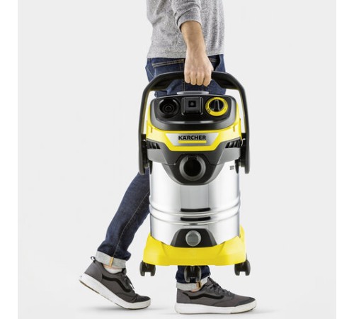 Пылесос хозяйственный KARCHER WD 6 PS, мусоросборник 30 л, мощность 1300 Вт, желтый, 1.628-360.0