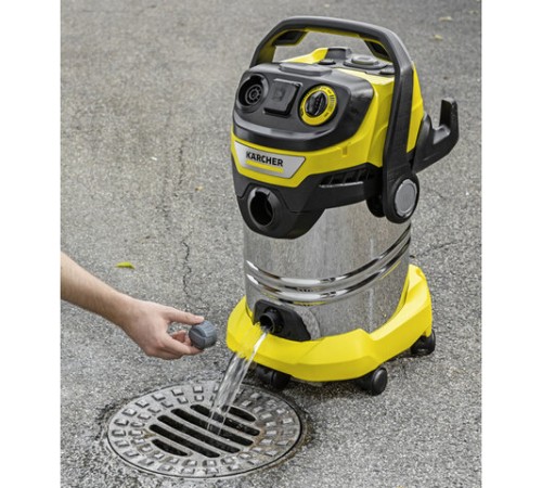 Пылесос хозяйственный KARCHER WD 6 PS, мусоросборник 30 л, мощность 1300 Вт, желтый, 1.628-360.0