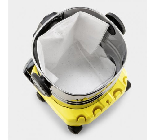 Пылесос хозяйственный KARCHER WD 6 PS, мусоросборник 30 л, мощность 1300 Вт, желтый, 1.628-360.0