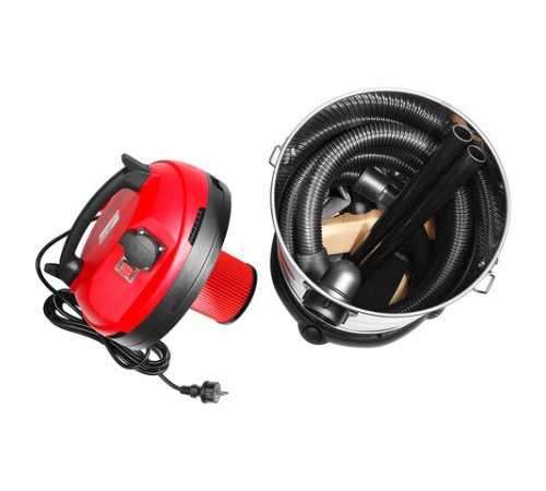 Пылесос хозяйственный ЗУБР ПУ-30-1400, 1400 Вт, сухая/влажная уборка, сила всасывания 300 Вт, бак 30 л, ПУ-30-1400 М3