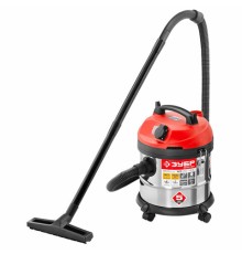 Пылесос хозяйственный ЗУБР ПУ-20-1400, 1400 Вт, сухая/влажная уборка, сила всасывания 300 Вт, бак 20 л, ПУ-20-1400 М3
