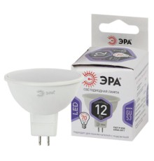 Лампа светодиодная ЭРА STD, 12 (110) Вт, цоколь GU5.3, софит, холодный белый свет, 35000 ч., LED MR1612W860GU5.3, Б0049075