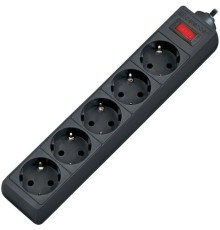 Сетевой фильтр DEFENDER ES, 5 розеток, 3 м, черный, 99485